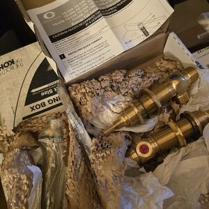 Brass Bathroom Faucet Valve Kit - Unbranded - Polished Brass